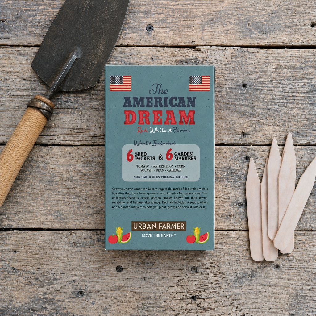 Back of American Dream Seed Kit package