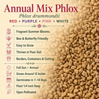 Annual Mix Phlox growing attributes
