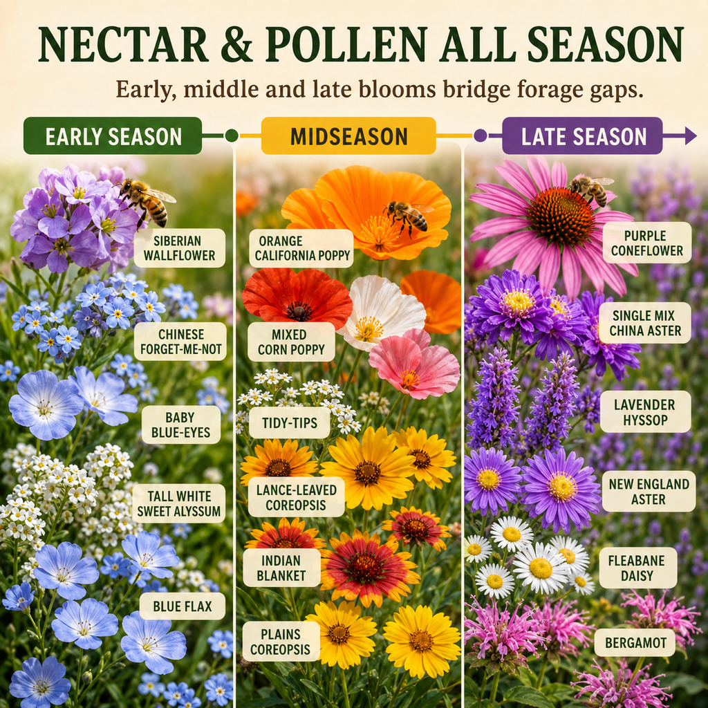 Bee Feed Blend Bloom Chart