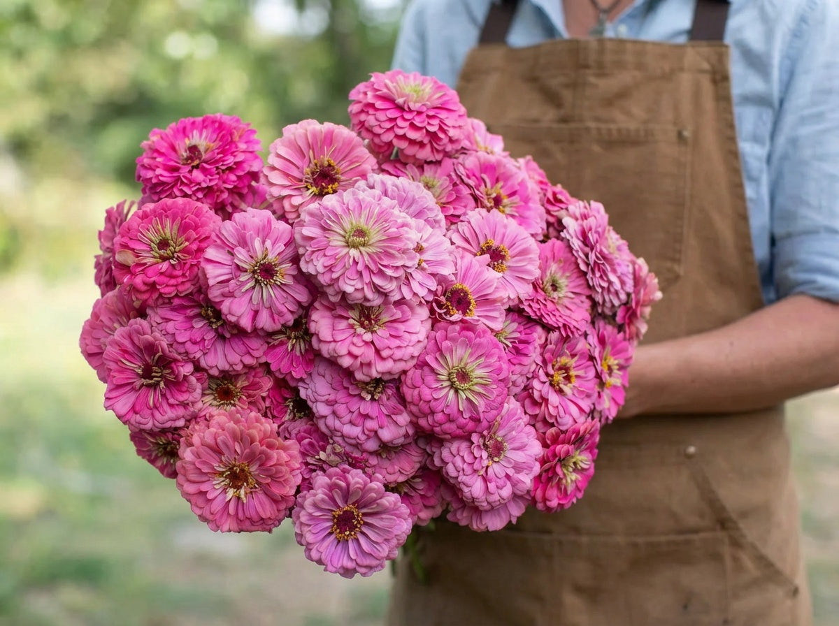 Benary's Giant Bright Pink, Zinnia Seeds