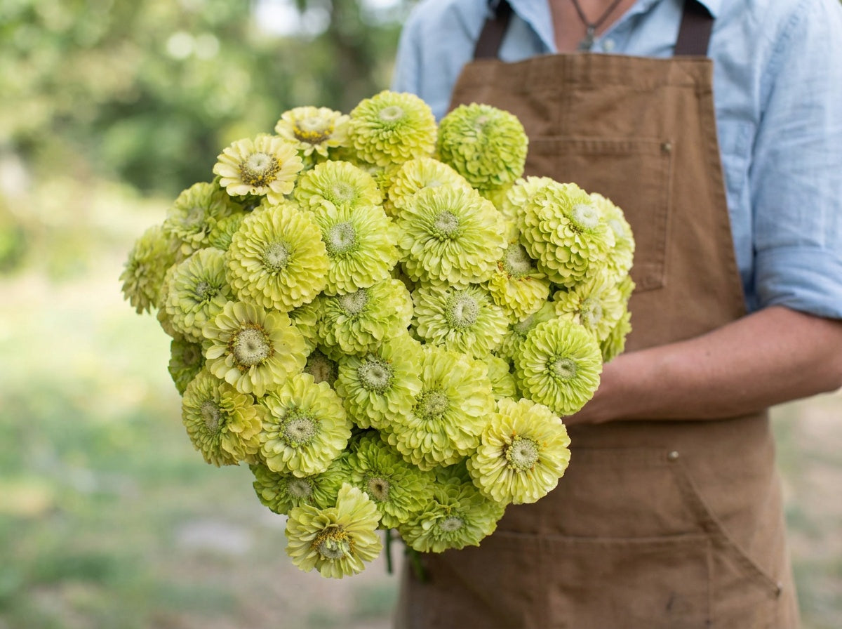 Benary's Giant Lime, Zinnia Seeds