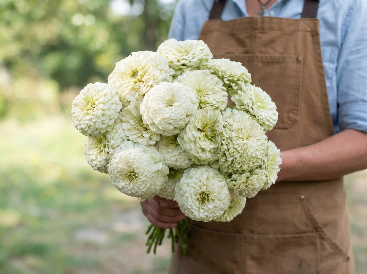 Benary's Giant White, Zinnia Seeds