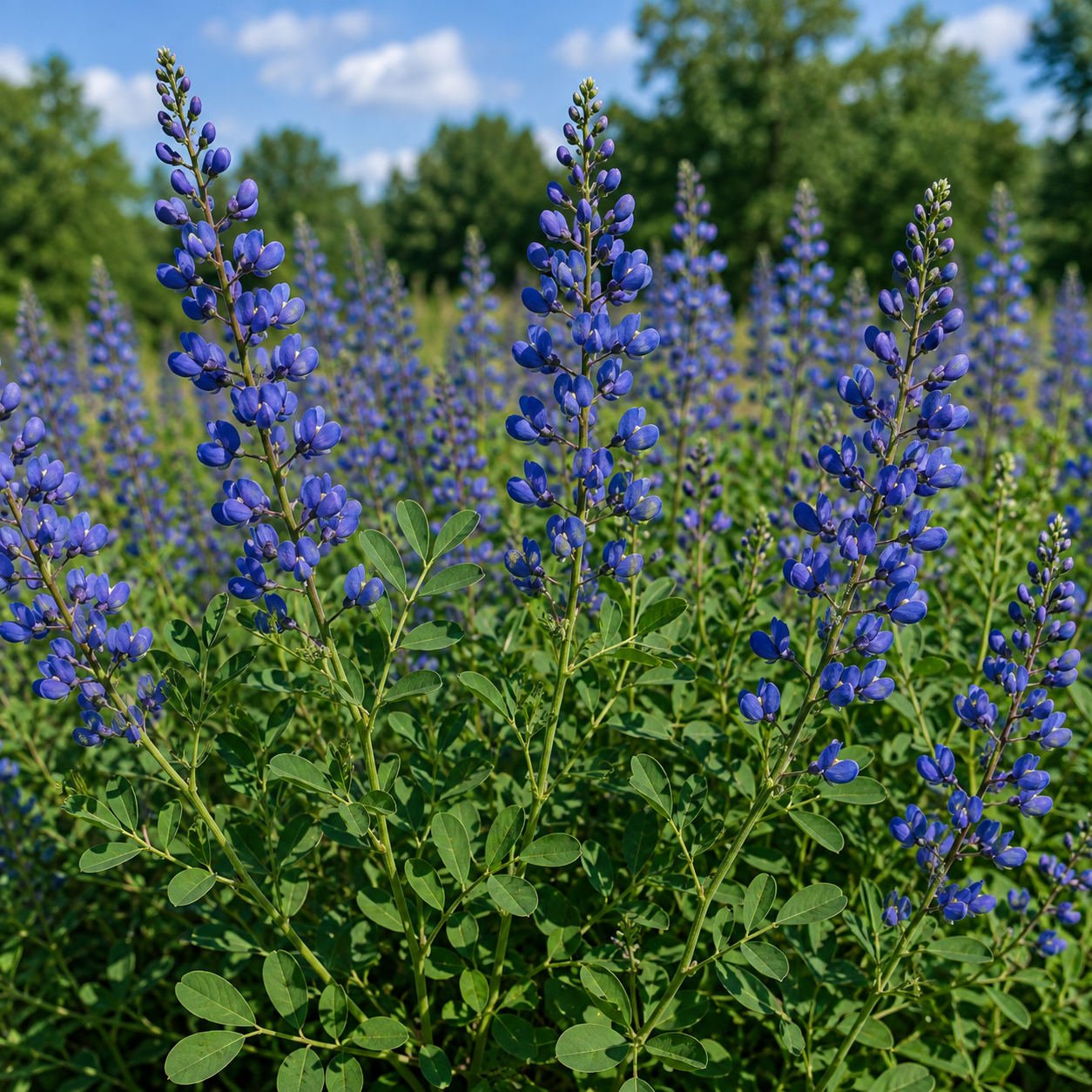 Blue False Indigo outdoors