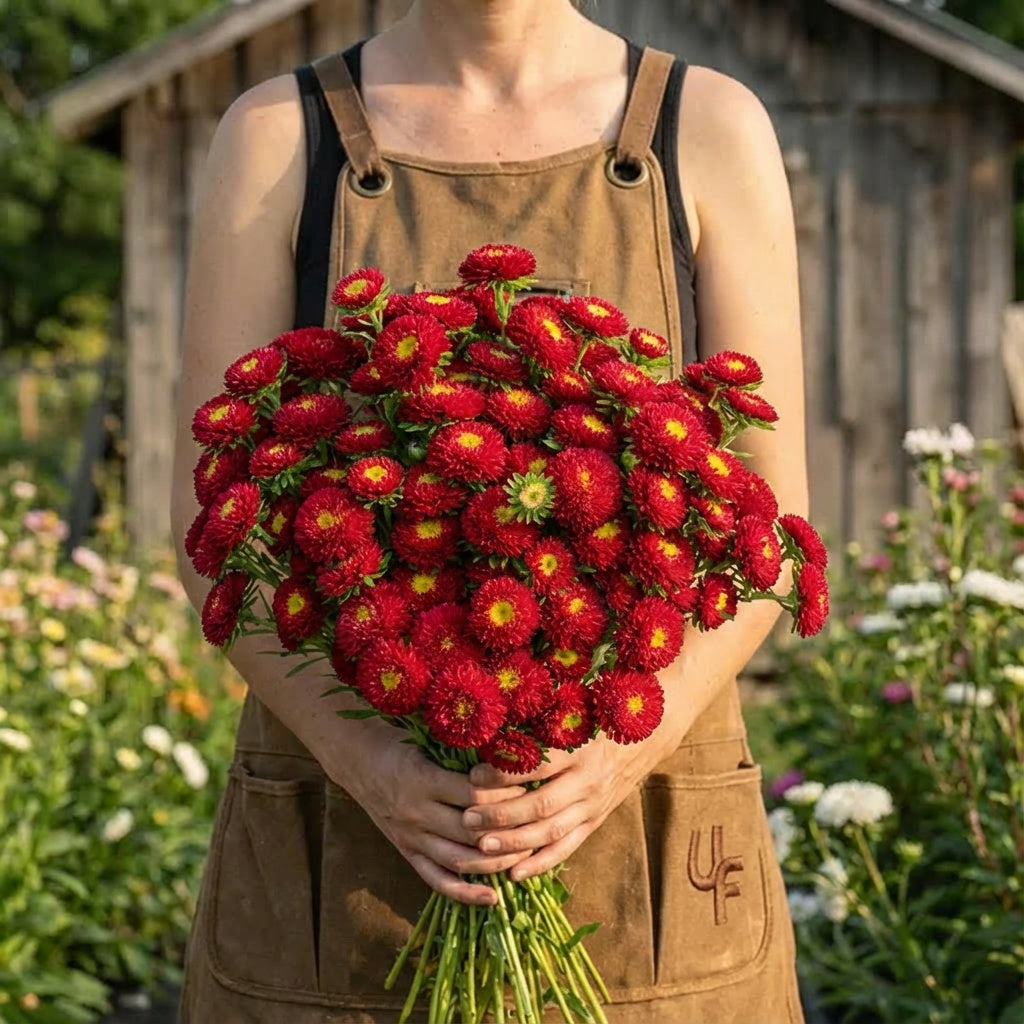 Bonita Scarlet, Aster Seeds