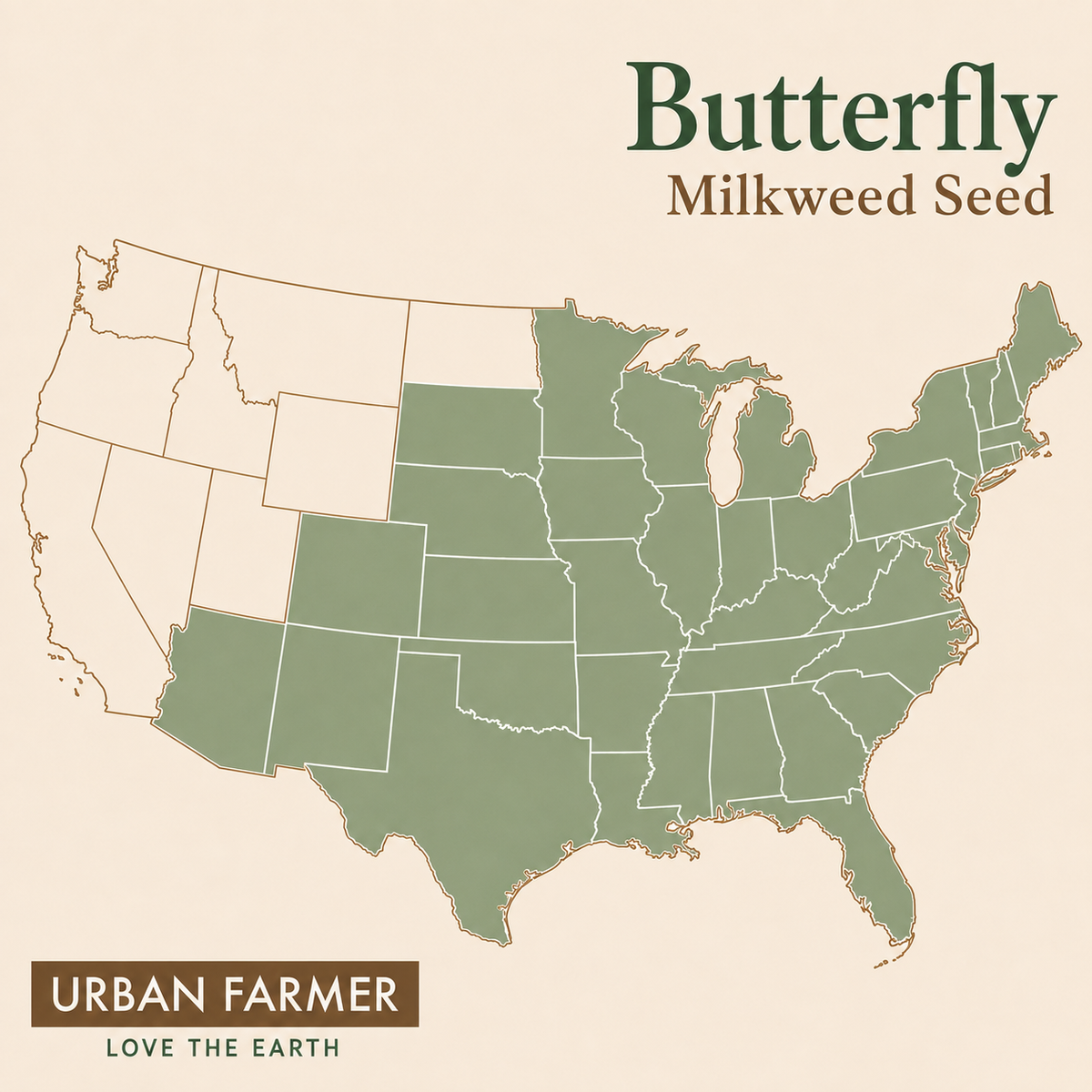 Butterfly Milkweed native map