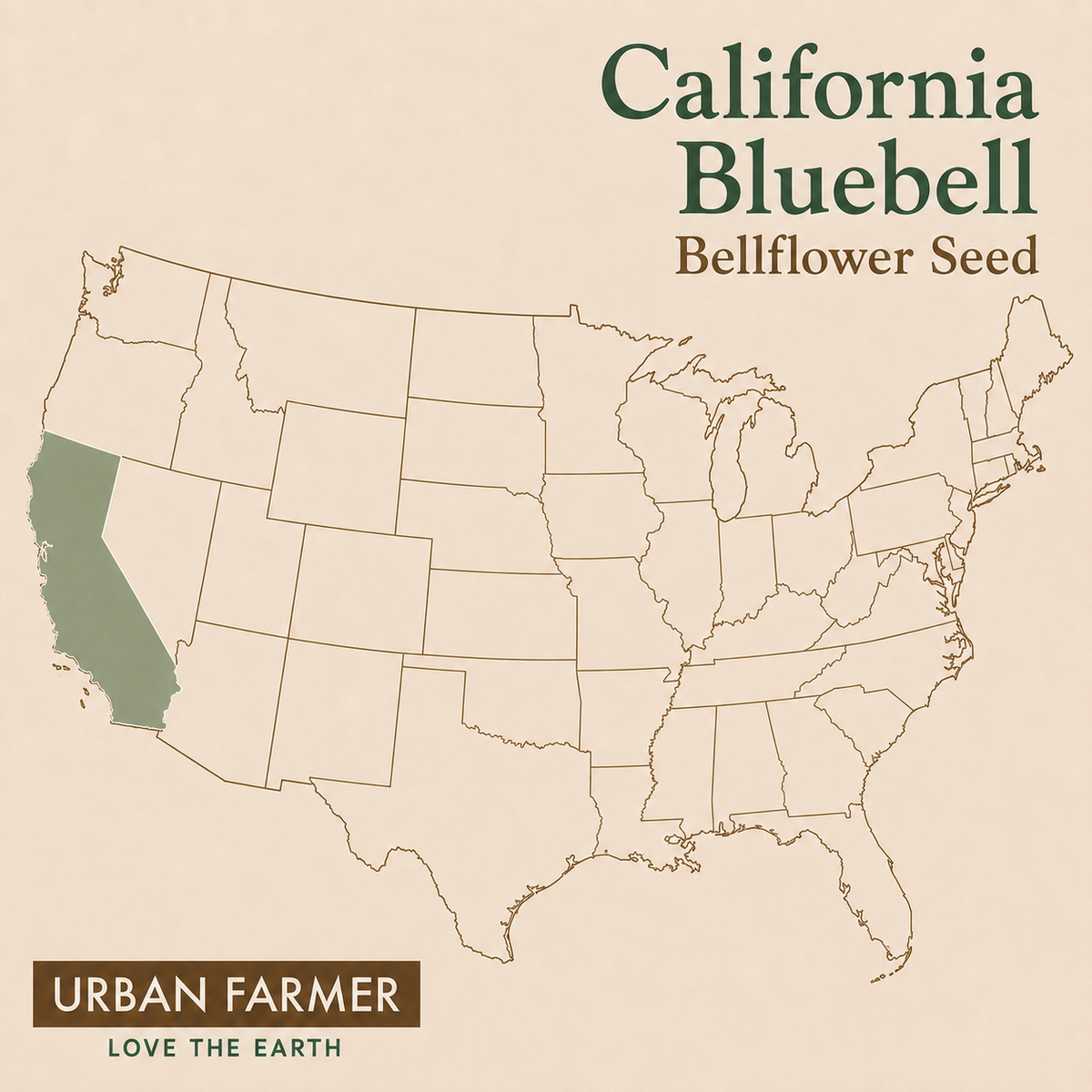 California Bluebell native range