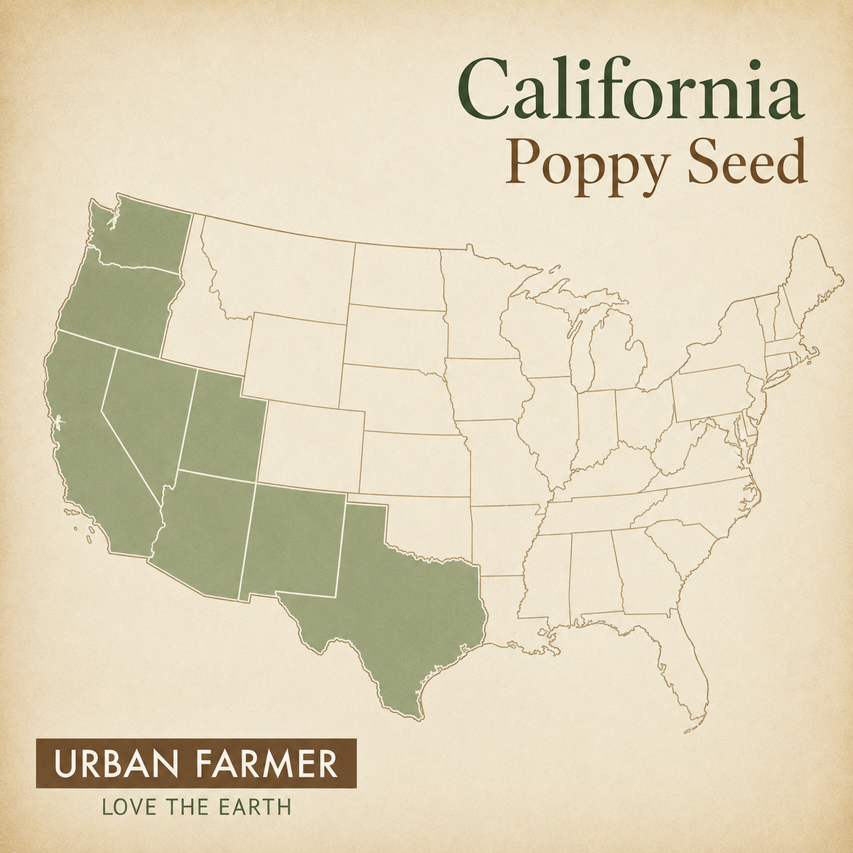 California Poppy native range