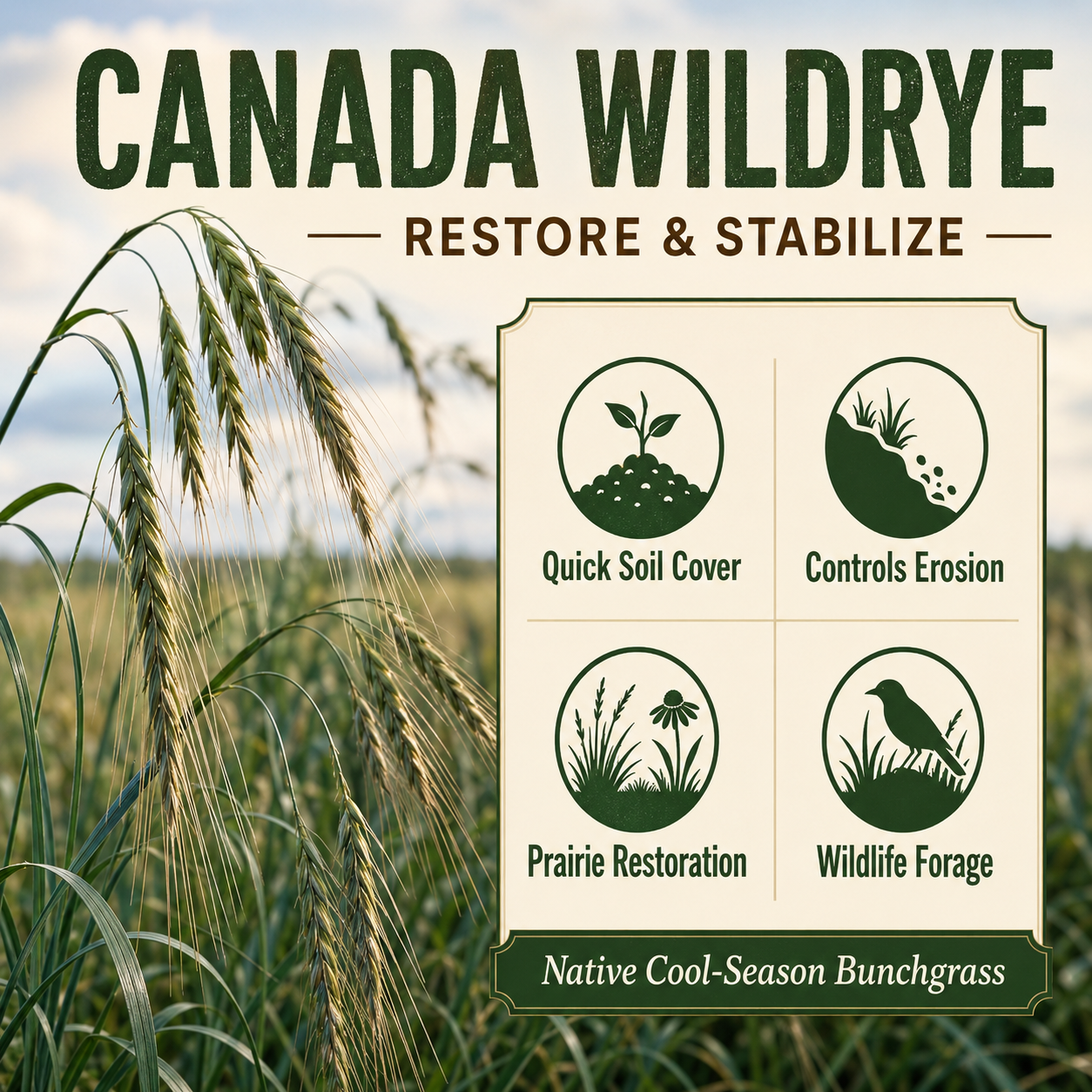 Canada Wildrye restoration benefits