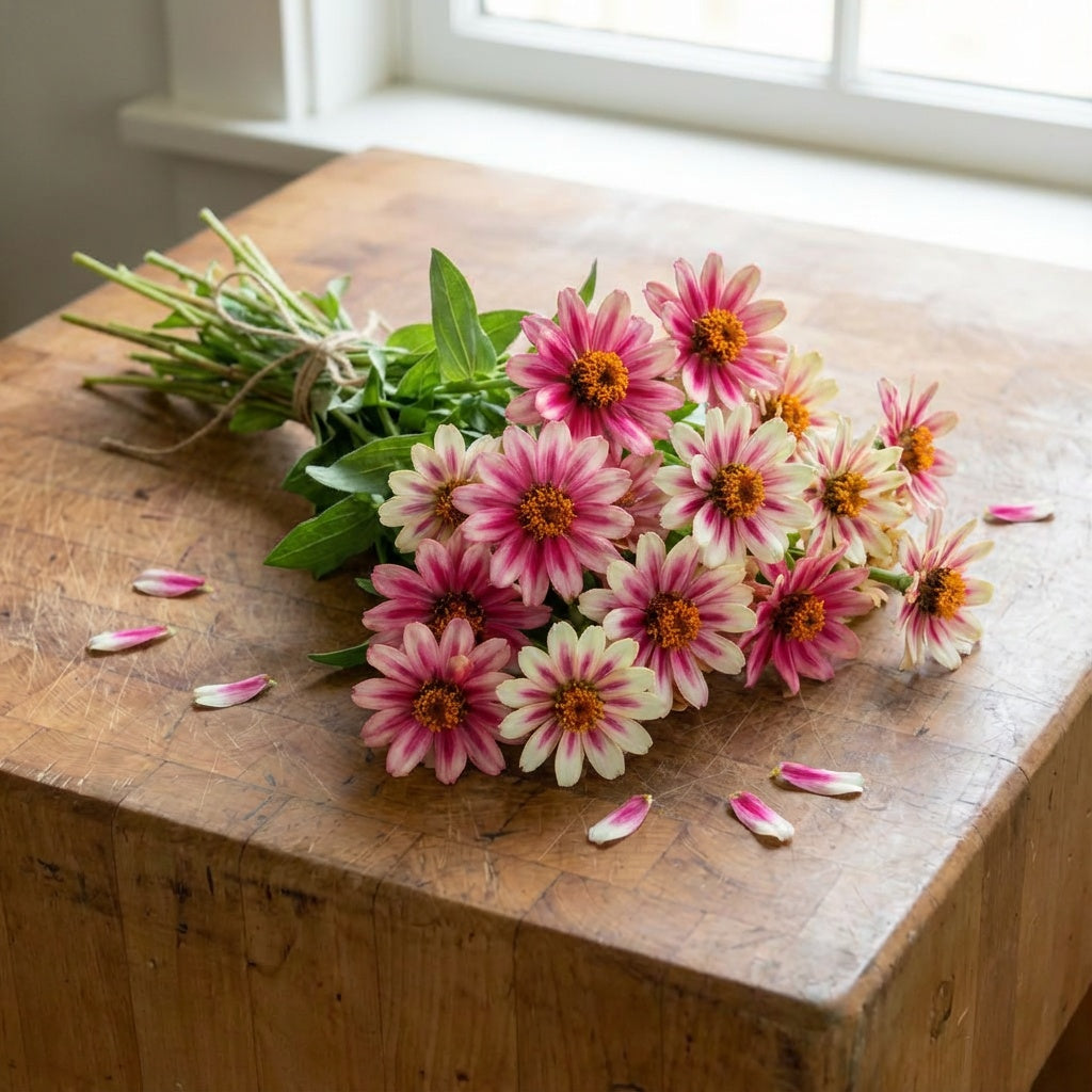 Cherry Bicolor Profusion, Zinnia Seeds