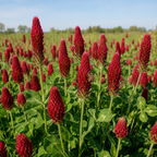 Crimson Clover flowering crop