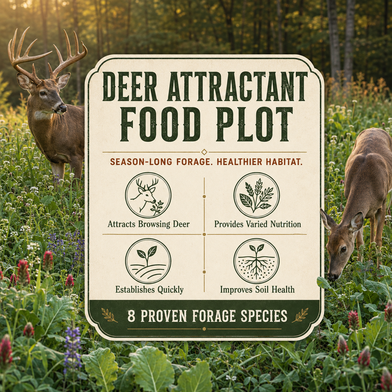 Deer Attractant Food Plot wildlife and soil benefits