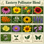 Eastern Pollinator Blend Flower Chart