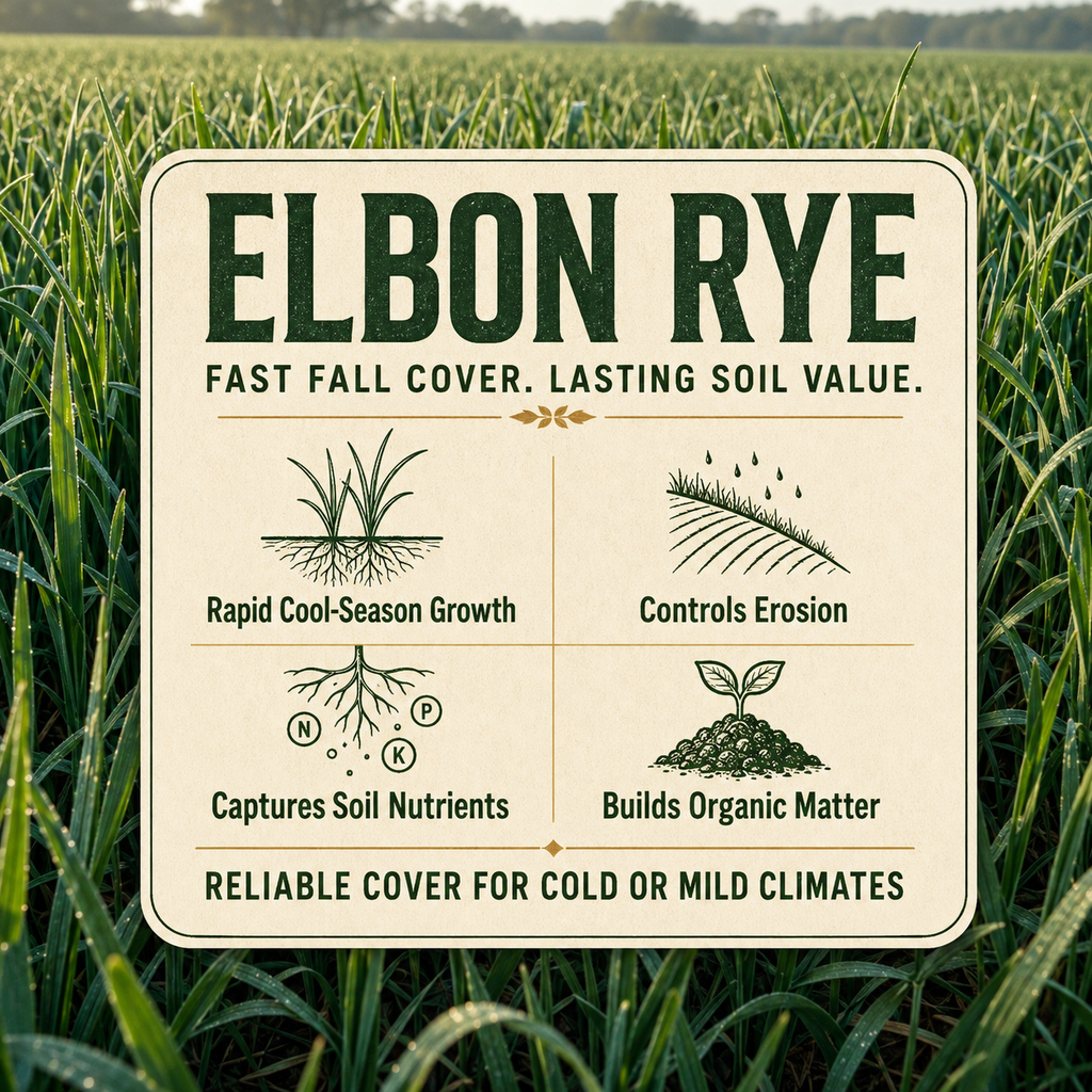 Elbon Rye cover crop benefits