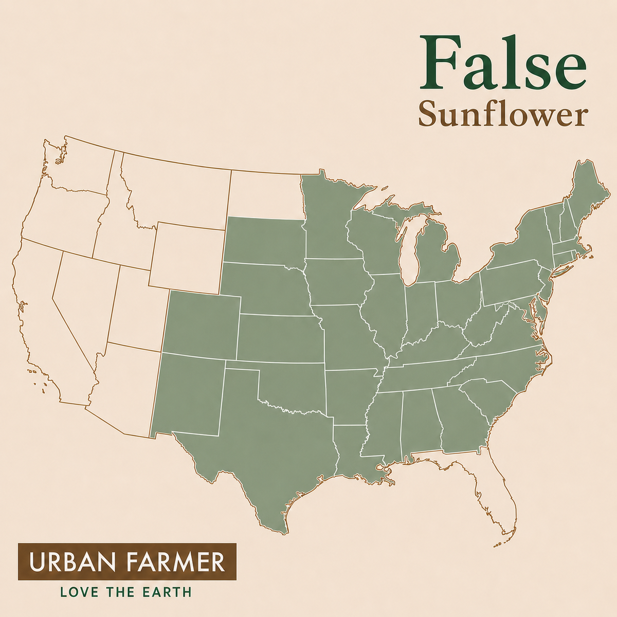 False Sunflower native map