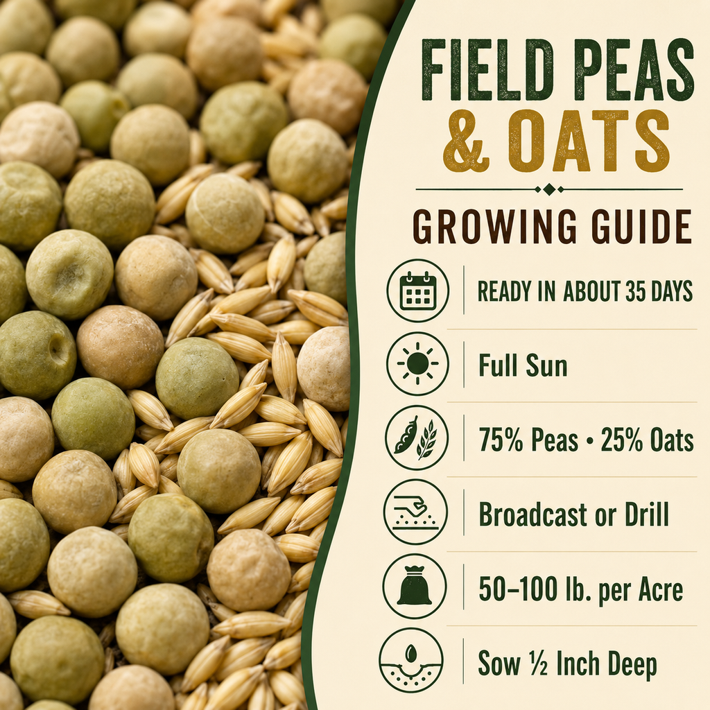 Field Peas & Oats, Cover Crop Mixes Seed