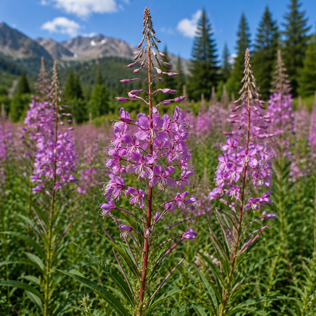 Fireweed outdoors