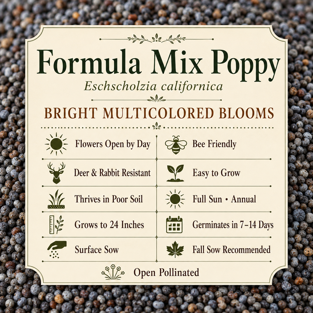 Formula Mix, Poppy Seed