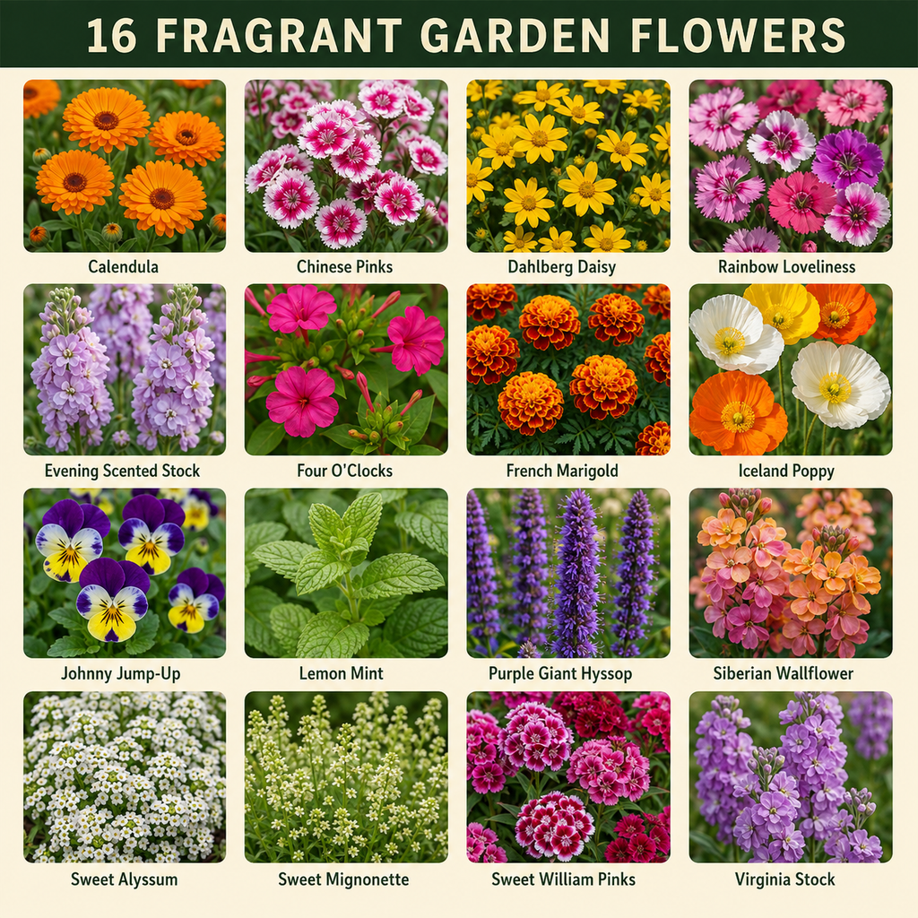 Fragrant Flower Blend Flower Variety Chart