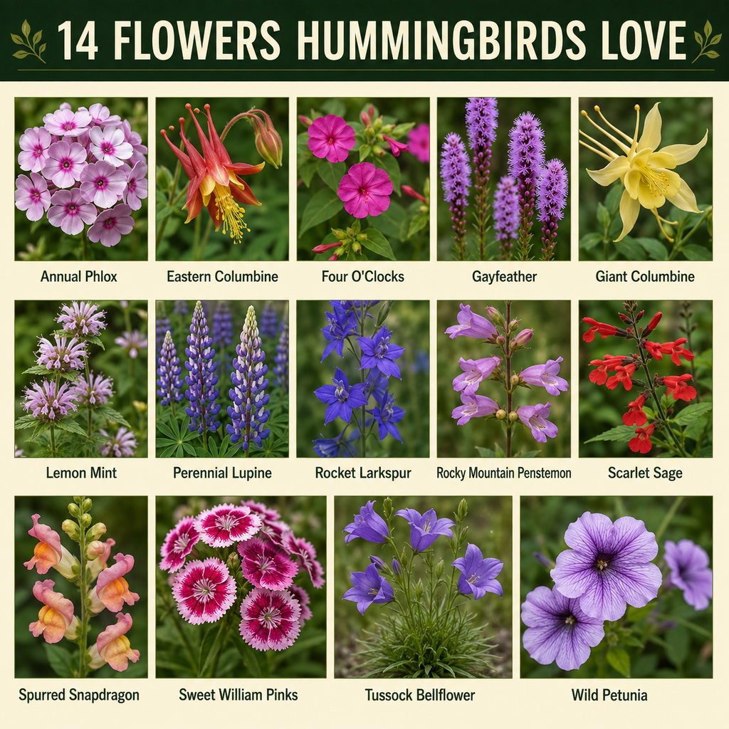 Hummingbird Flower Variety Chart