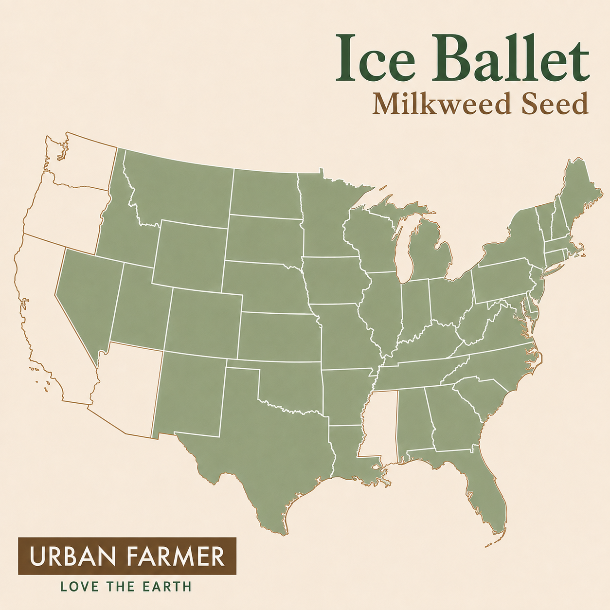 Ice Ballet Milkweed native range