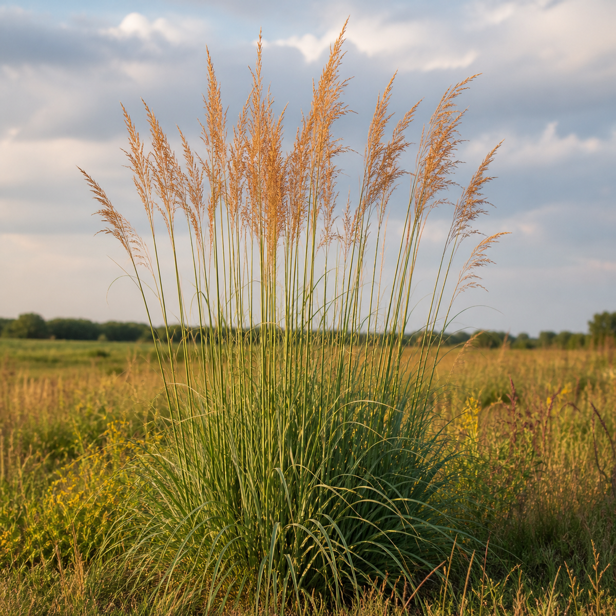Indiangrass ornamental grass in nature
