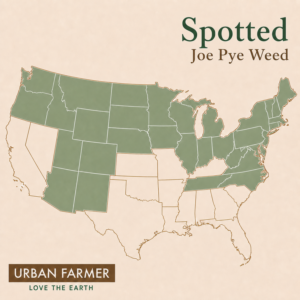 Joe Pye Weed native map