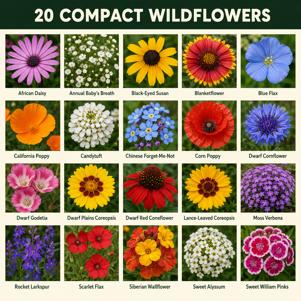 Knee High Flower List