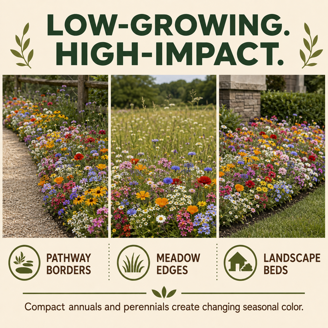 Knee High Flowers for Borders