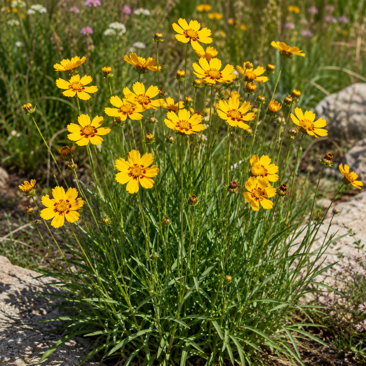 Lance Leaf Coreopsis plant close-up