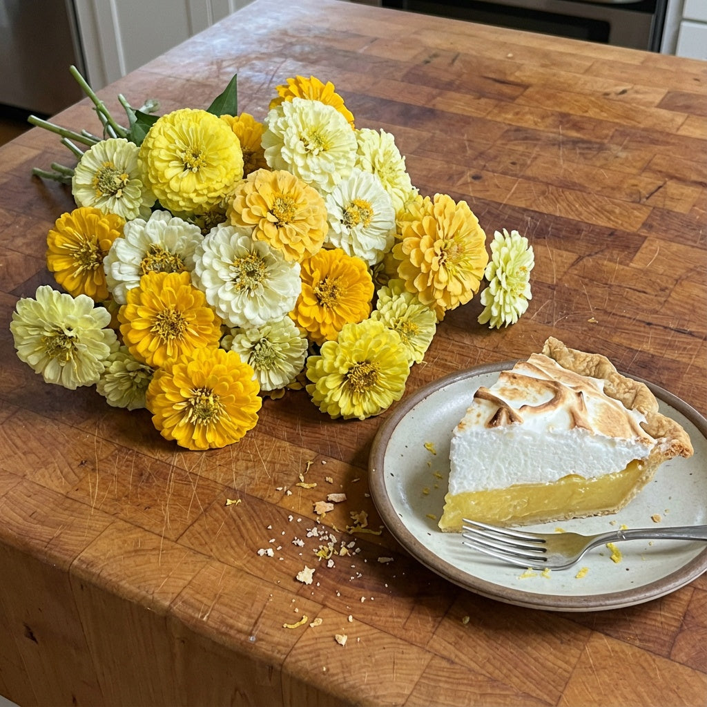 Lemon Meringue, Zinnia Seeds