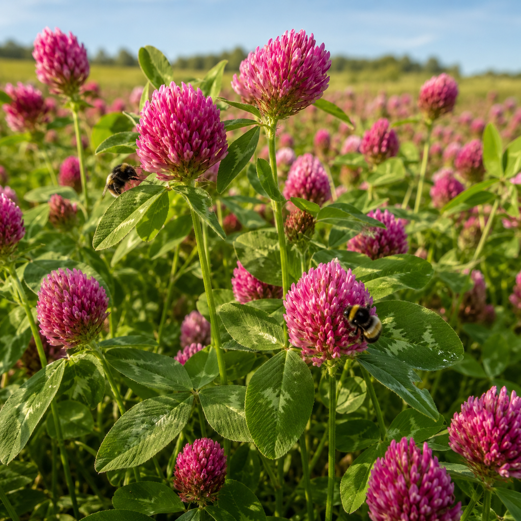 Mammoth Red Clover flowering crop