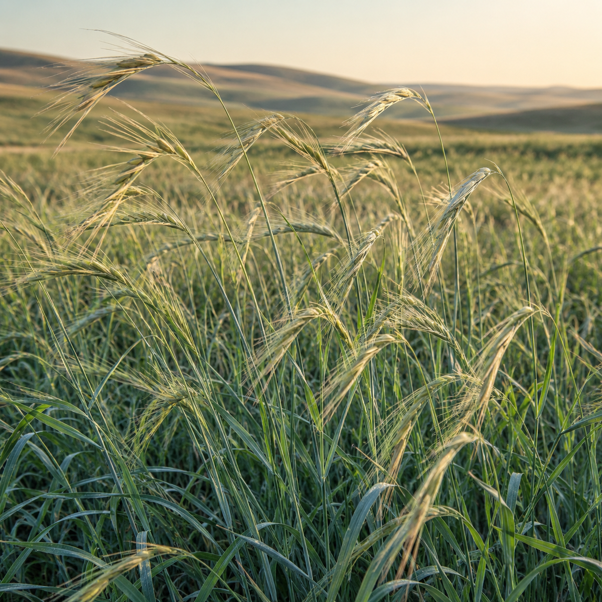 Mandan Wildrye Grass field crop