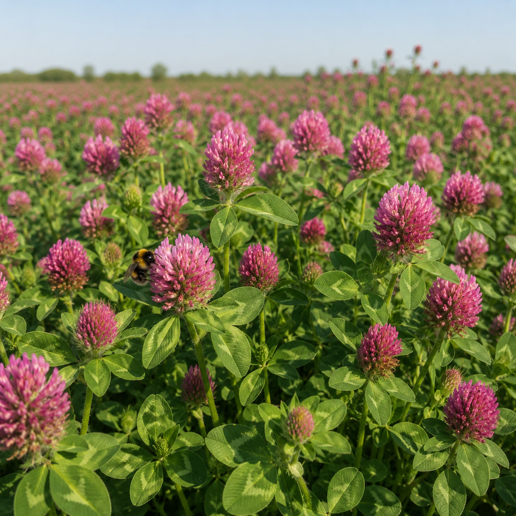 Medium Red Clover flowering crop
