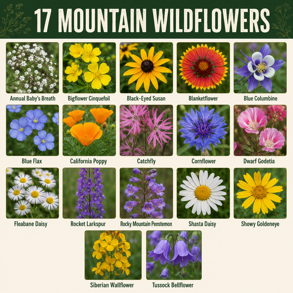 Mountain Flower Variety Chart