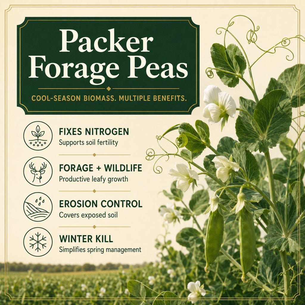 Packer Forage Peas soil and cover crop benefits