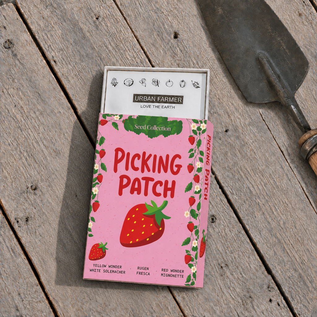 Picking Patch Seed Kit open package with seed packets