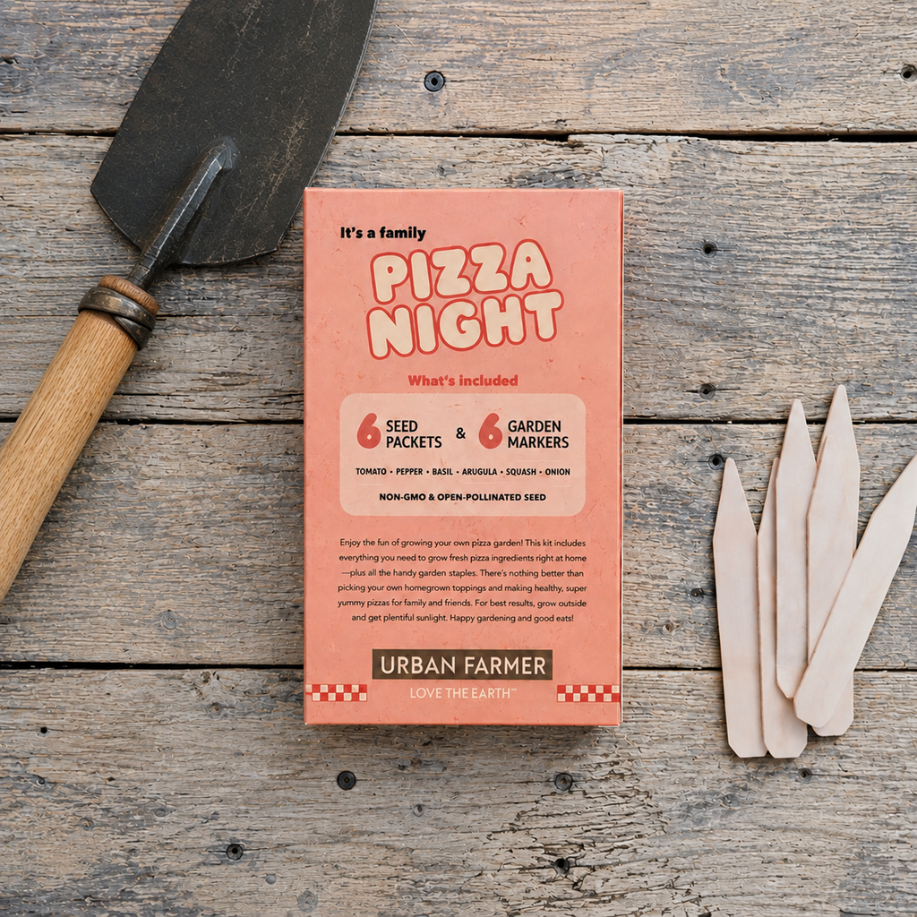 Back of Pizza Night Seed Kit package