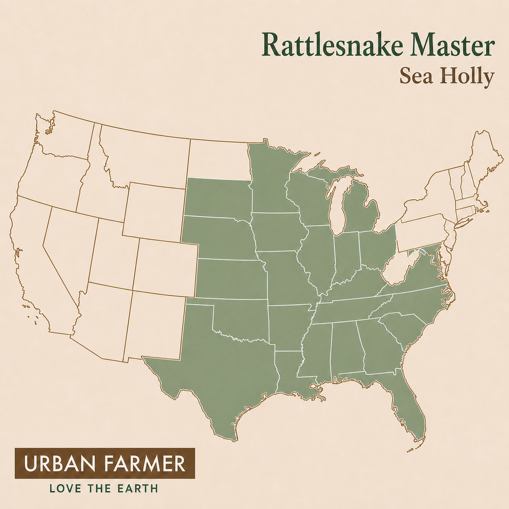 Rattlesnake Master Sea Holly native map