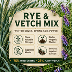 Rye & Vetch, Cover Crop Mixes Seed