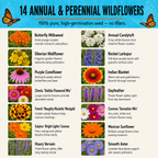 Save The Monarchs Wildflower mix flower chart