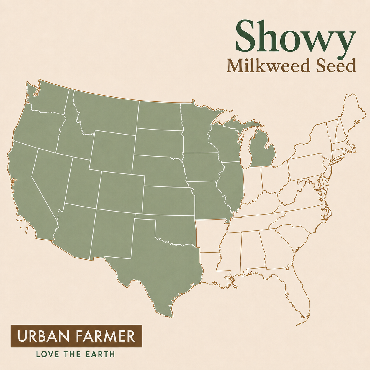 Showy Milkweed native map