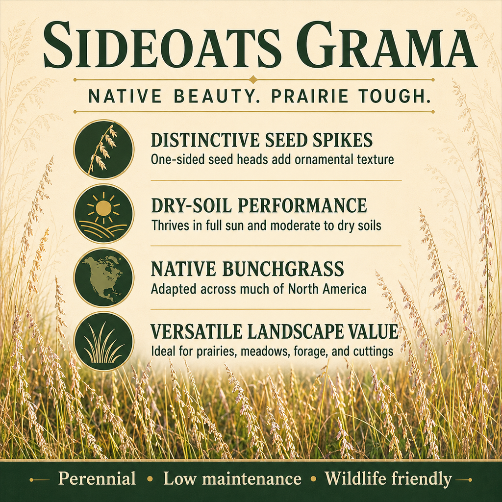 Sideoats Grama native grass benefits