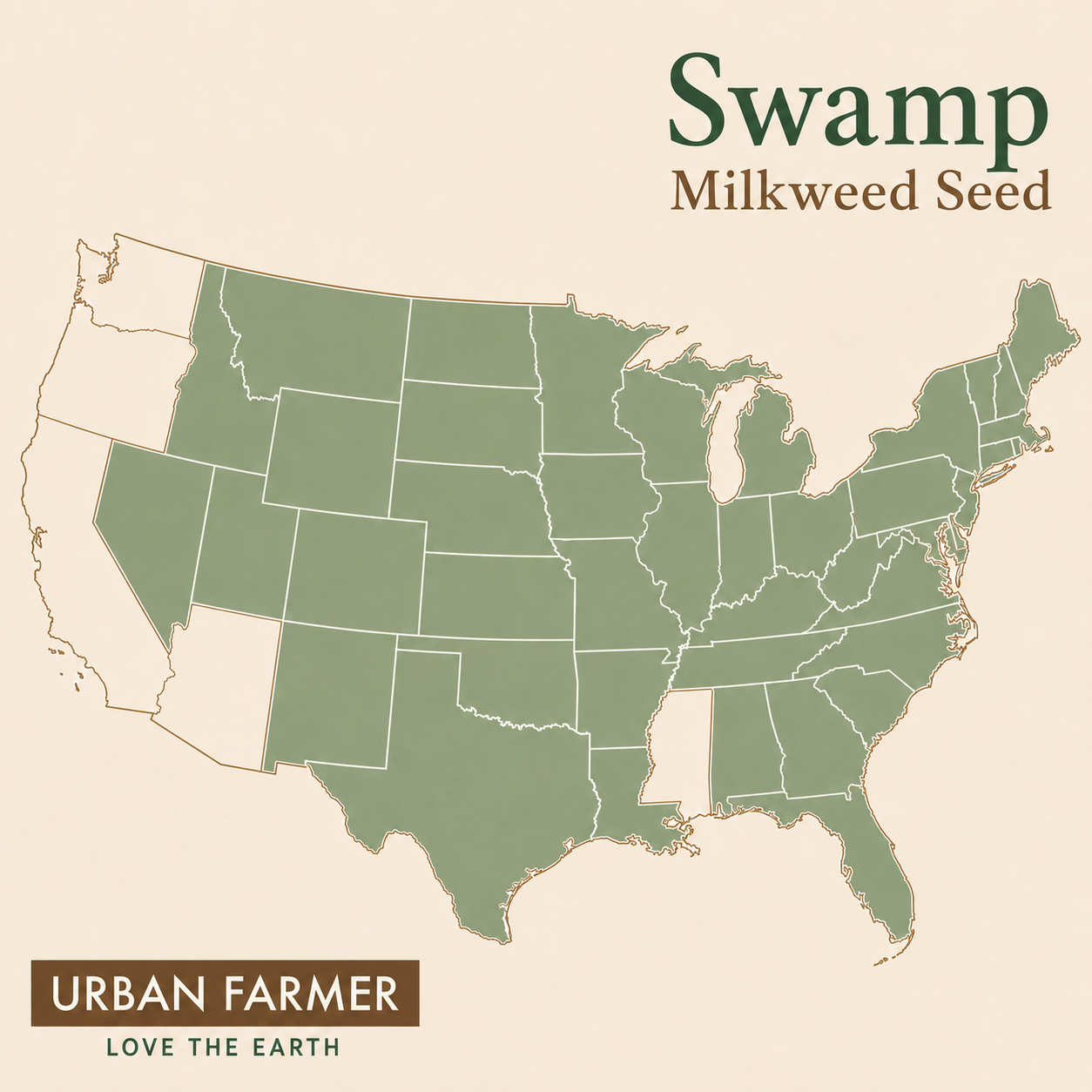 Swamp Milkweed native range