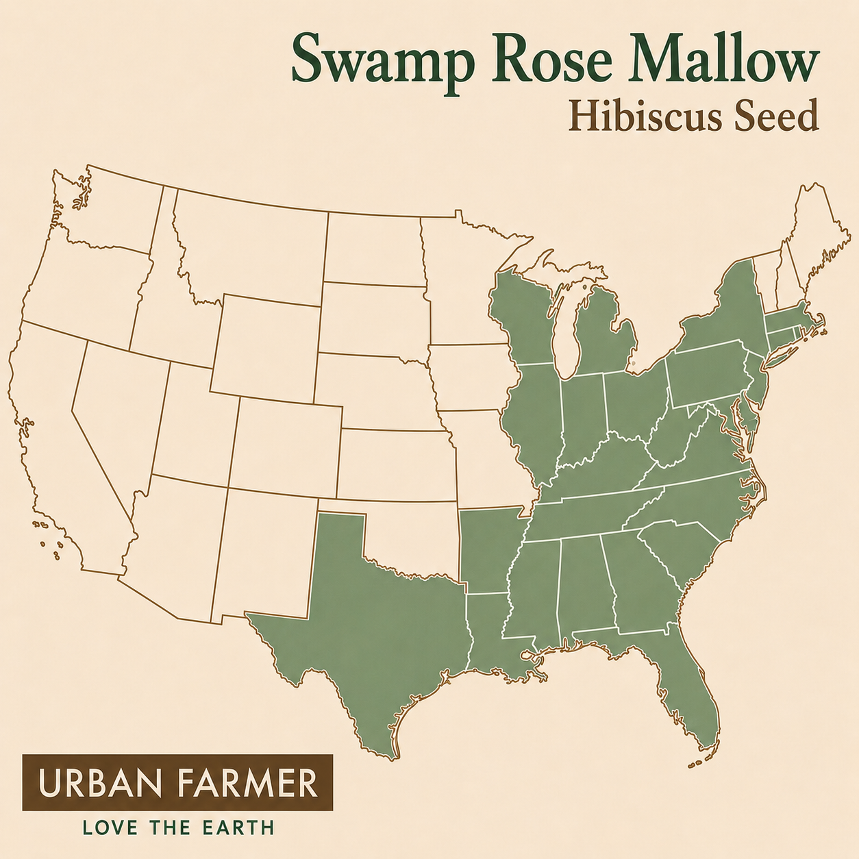 Swamp Rose Mallow native map