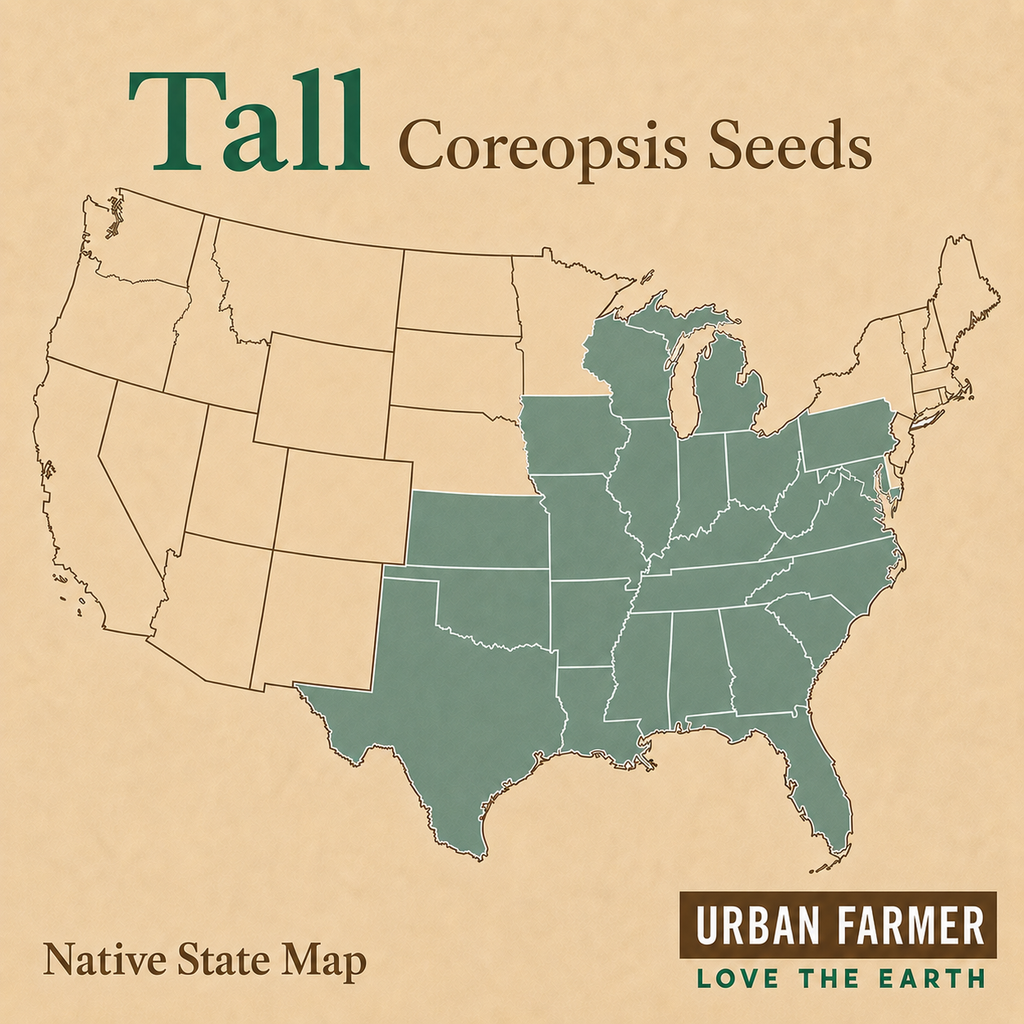 Tall Coreopsis native range
