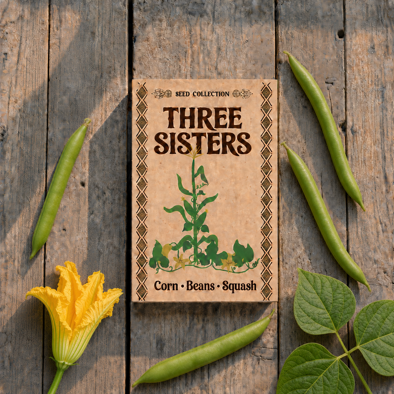Three Sisters Seed Kit package