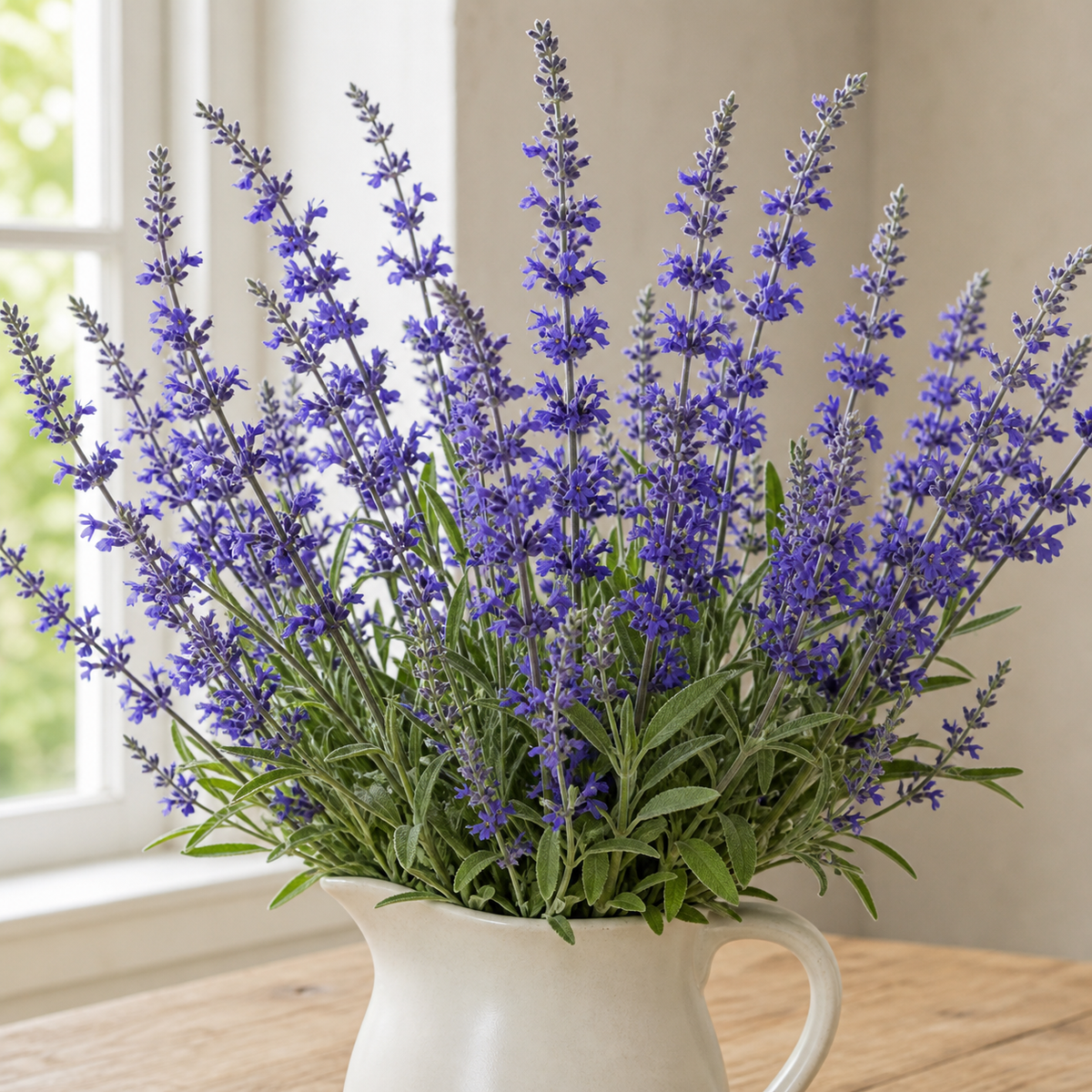 Victoria Salvia cut flowers