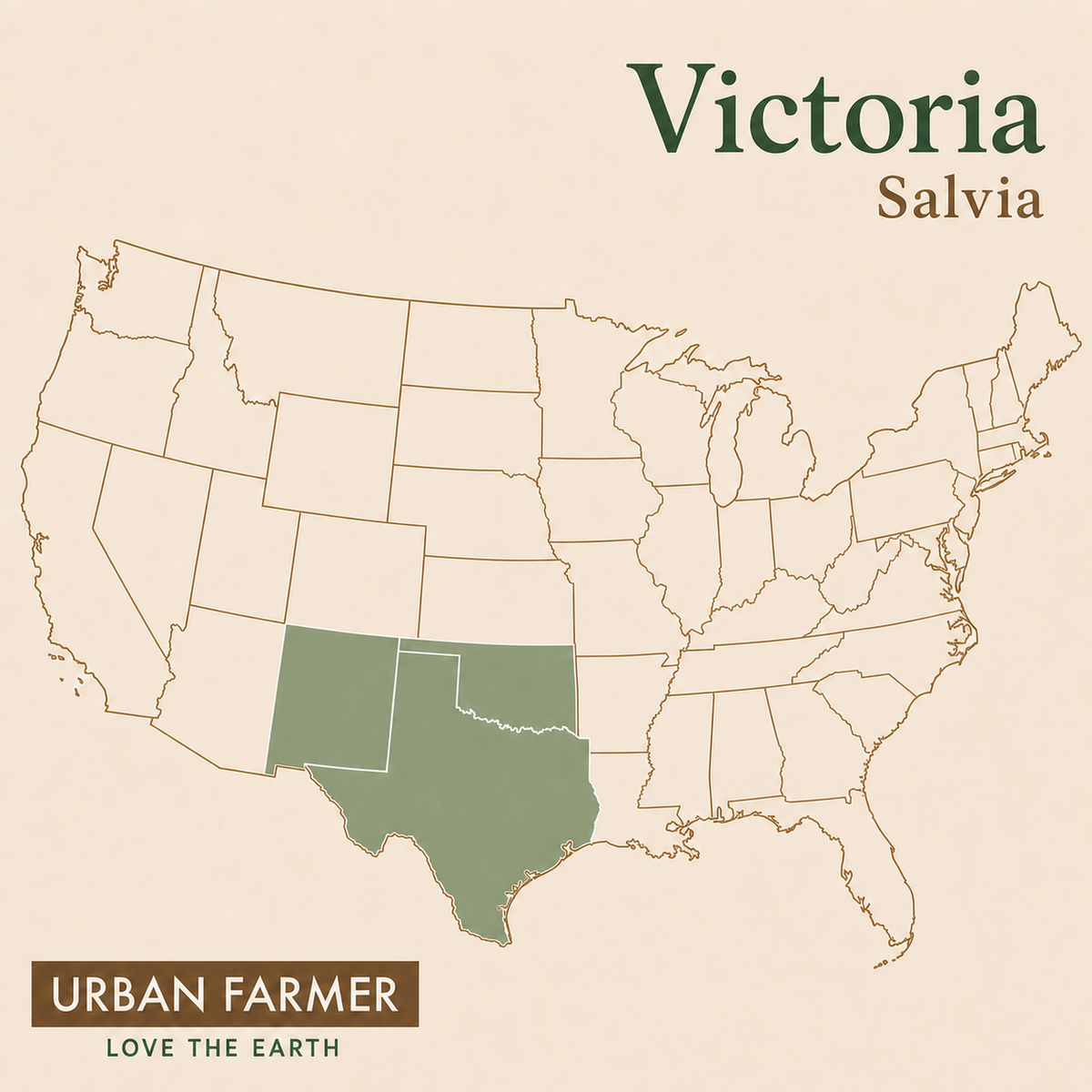 Victoria Salvia native map