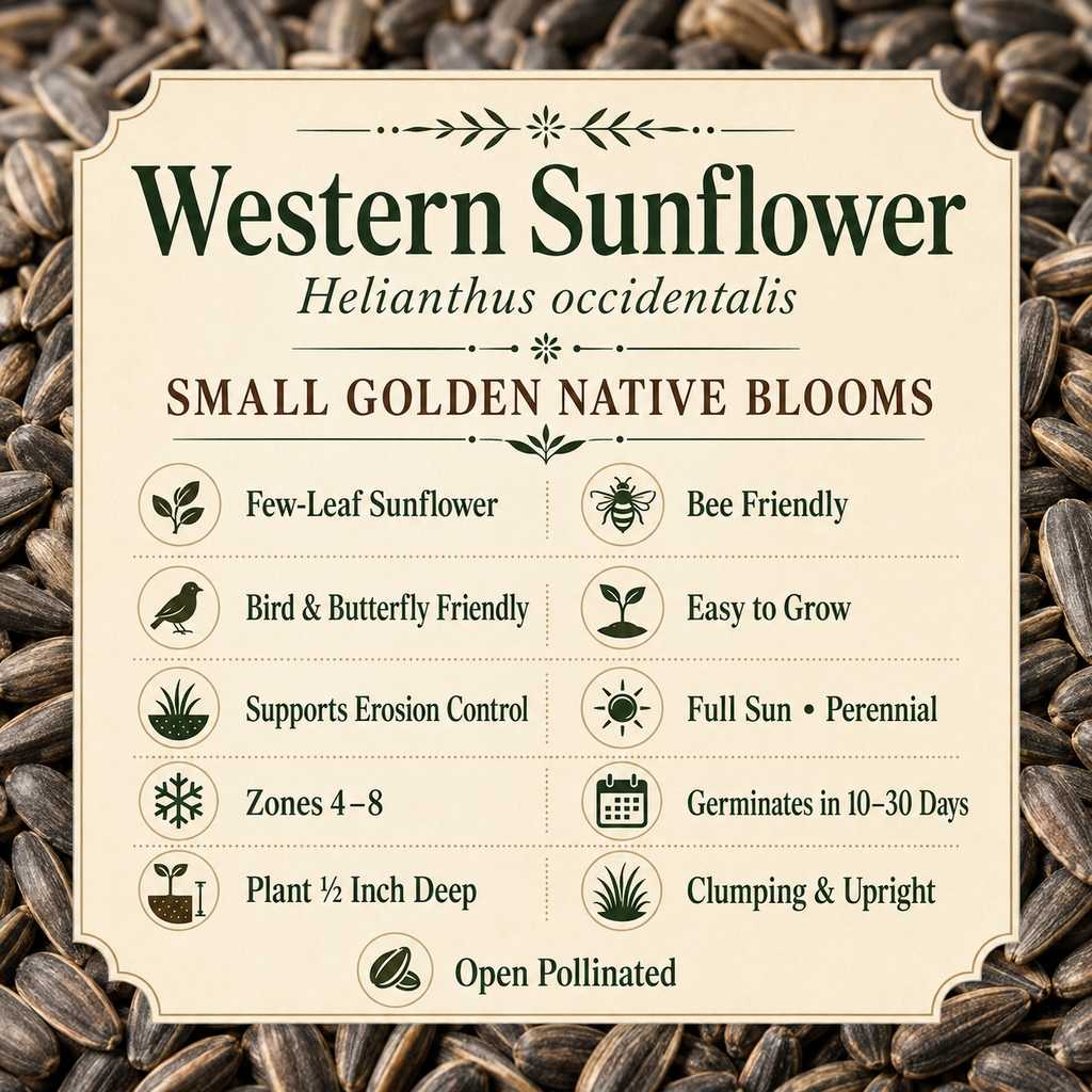 Western Sunflower growing attributes