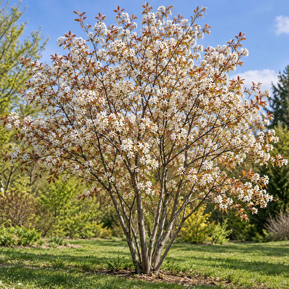 Juneberry Serviceberry — whole plant, AI-generated botanical illustration
